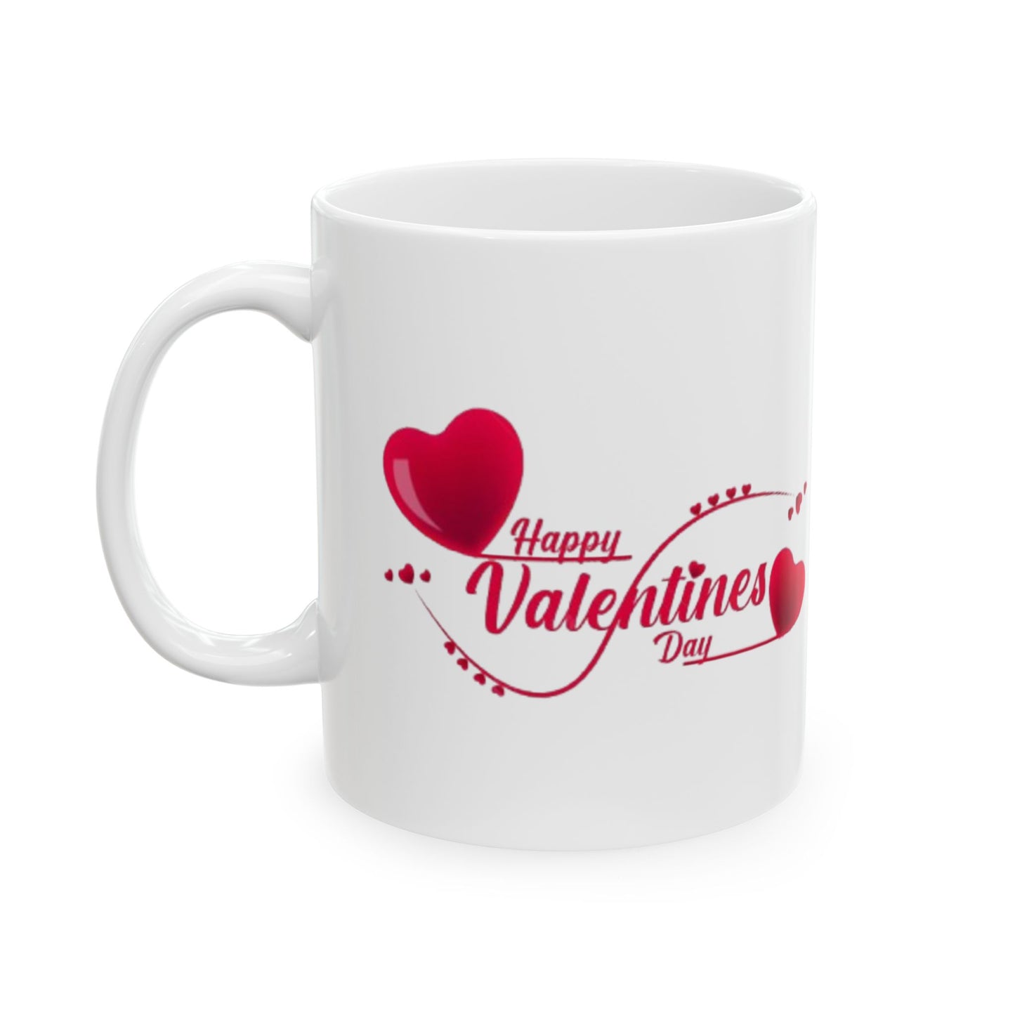 Valentine's Day Ceramic Mug - Heart Design (11oz, 15oz)