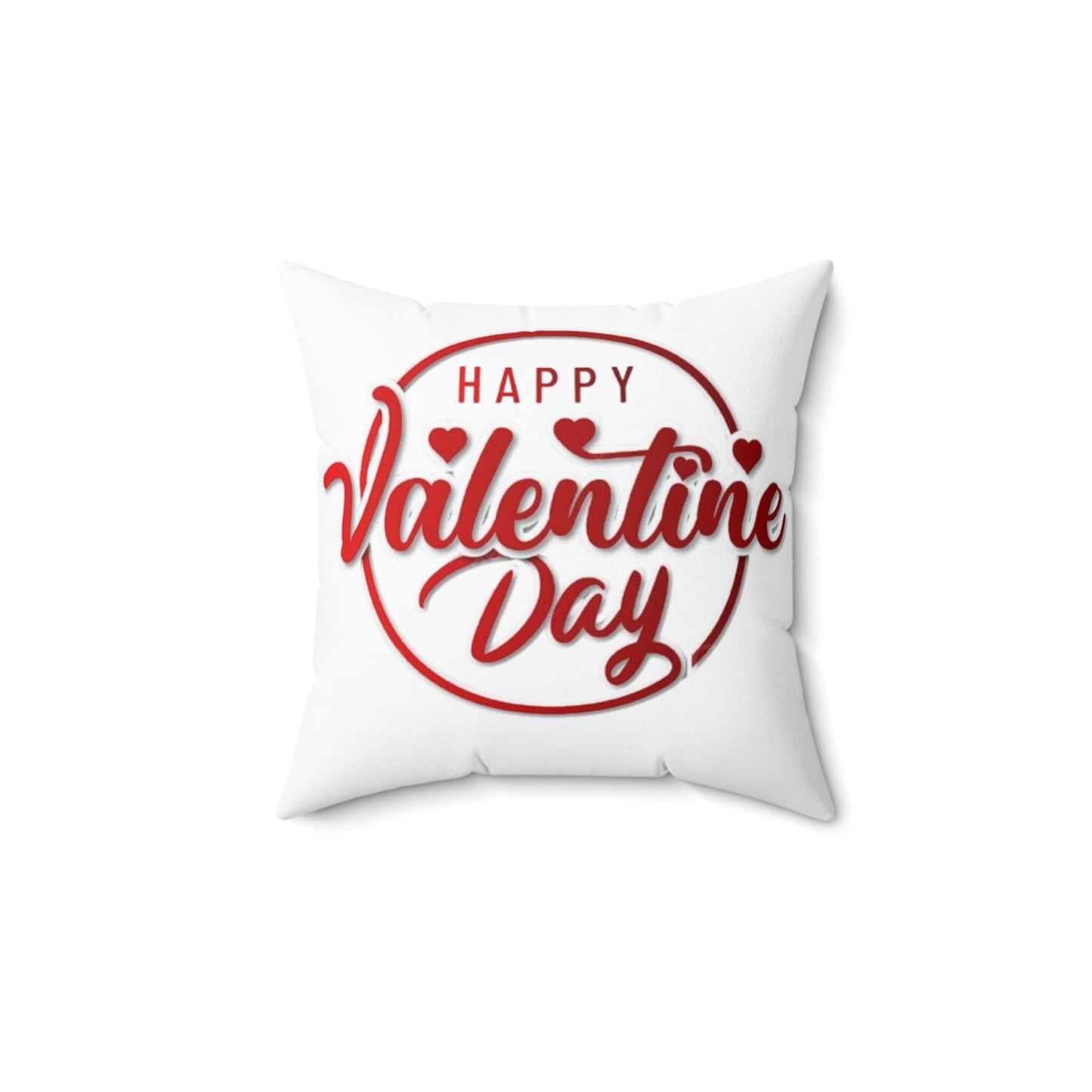 Happy Valentine’s Day Square Pillow - Cozy Decor for Lovebirds